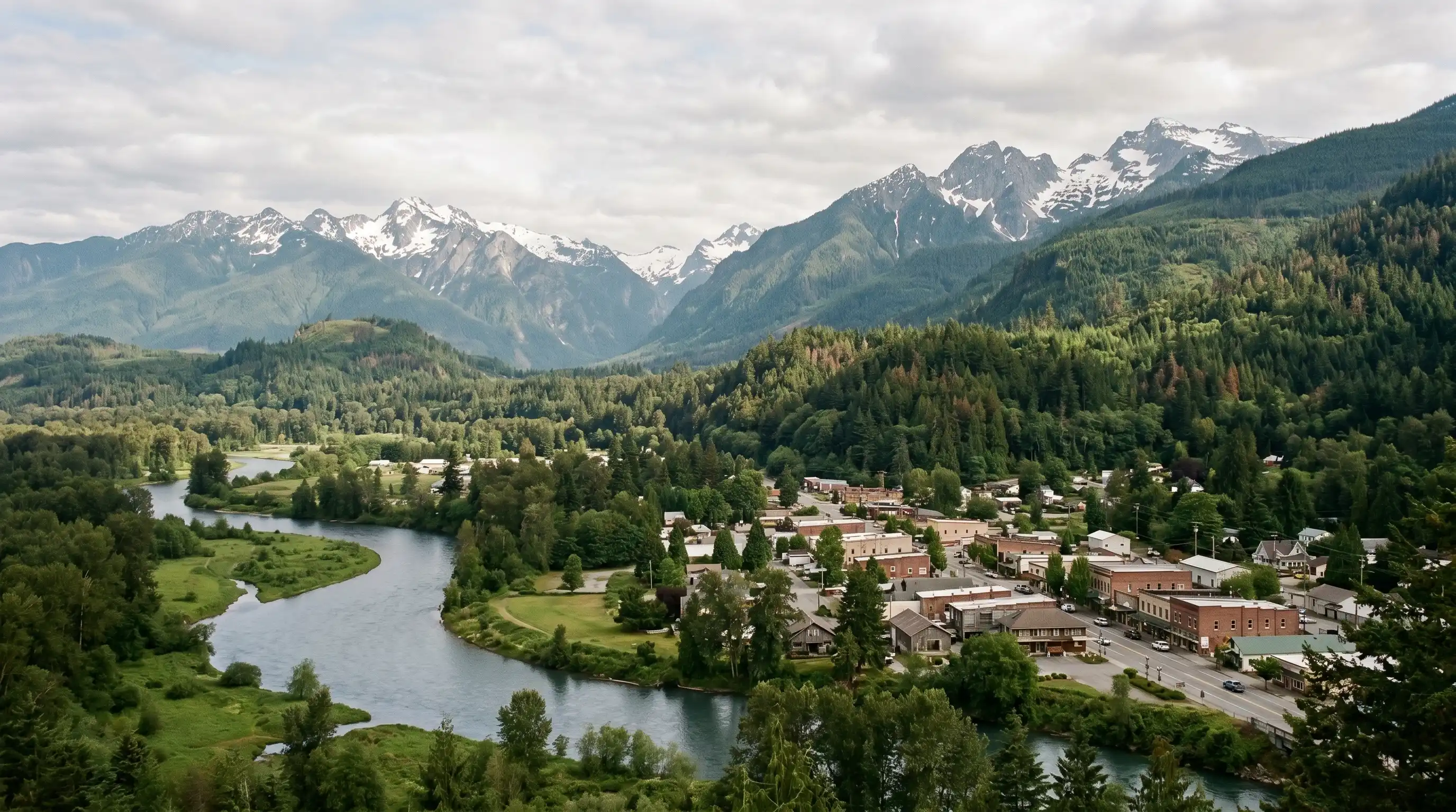 A scenic view of Sedro-Woolley, WA, a carpet cleaning service area for A Clean Carpet Co